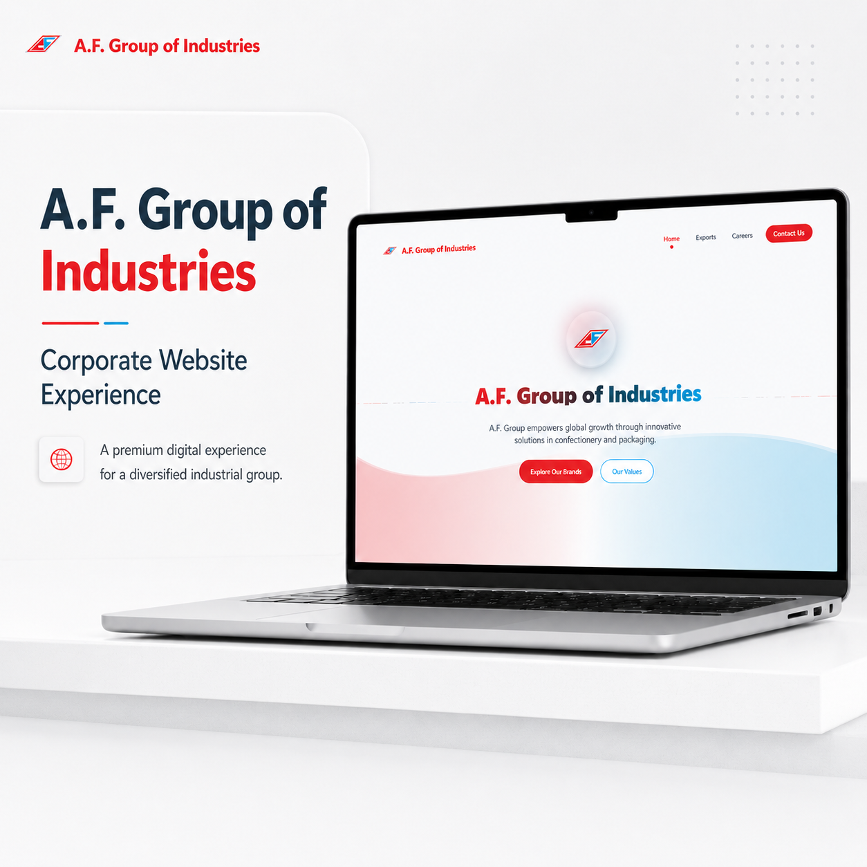 A.F. Group of Industries web development project preview
